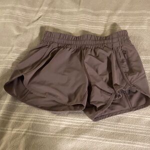 Lululemon shorts, dusty purple